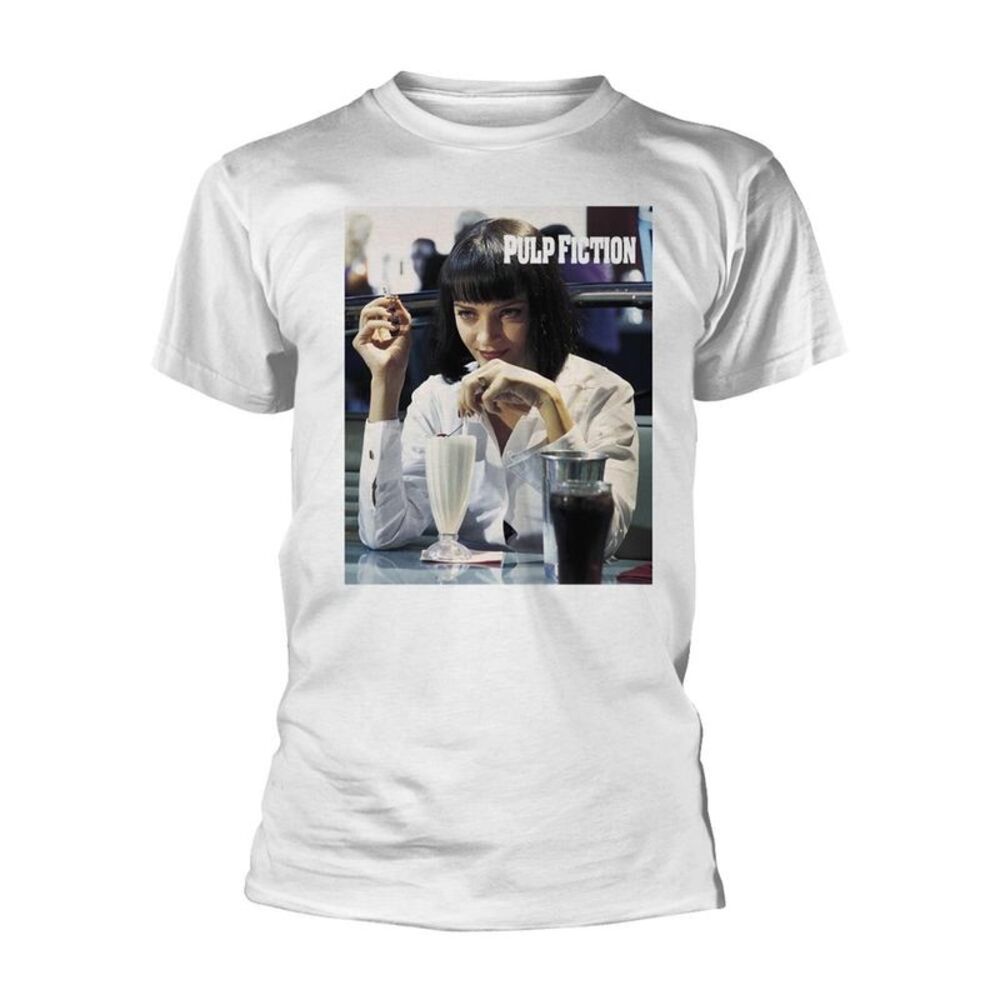 Pulp Fiction Unisex Adult Dollar Shake Mia Wallace T-Shirt / White
